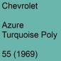 Preview: Chevrolet, Azure Turquoise Poly, 55 (1969).